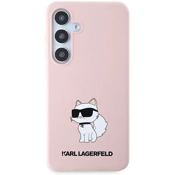 Karl Lagerfeld Silicone Choupette case for Samsung Galaxy S24+ - pink - Cell phone cases and covers<<<HurtelXML