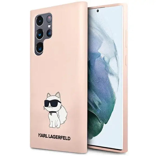 Karl Lagerfeld Silicone Choupette case for Samsung Galaxy S24 Ultra - pink - Cell phone cases and covers<<<HurtelXML