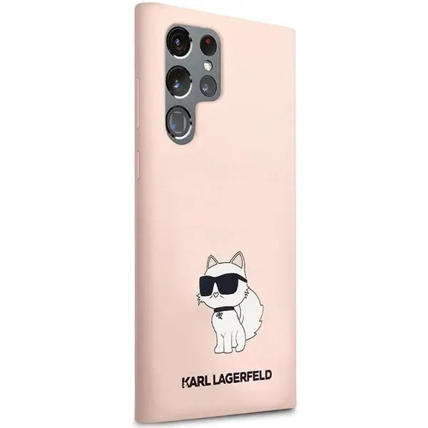 Karl Lagerfeld Silicone Choupette case for Samsung Galaxy S24 Ultra - pink - Cell phone cases and covers<<<HurtelXML