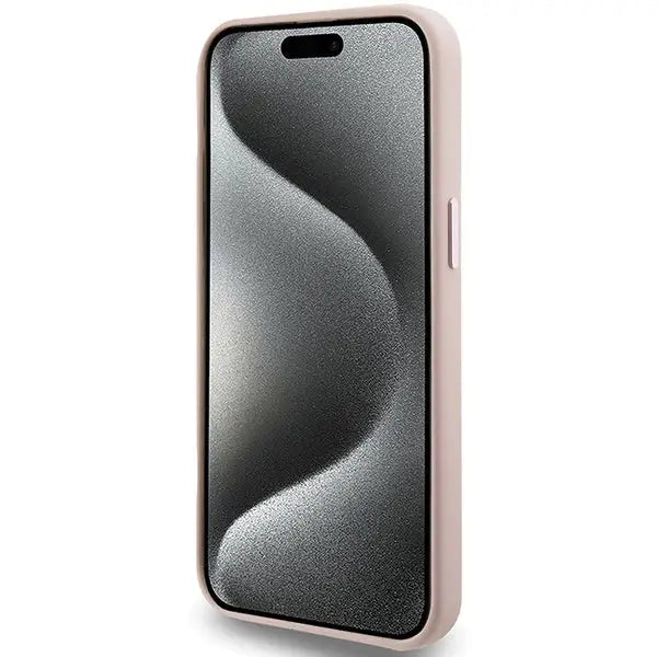 Karl Lagerfeld Silicone Choupette Metal Pin case for iPhone 15 Pro - pink - Cell phone cases and covers<<<HurtelXML