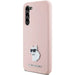 Karl Lagerfeld Silicone Choupette Metal Pin case for Samsung Galaxy S24+ - pink - Cell phone cases