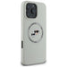 Karl Lagerfeld Silicone Double Heads And Circle MagSafe Case for iPhone 16 Pro Beige - Cell phone cases