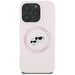 Karl Lagerfeld Silicone Double Heads And Circle MagSafe Case for iPhone 16 Pro Pink - Cell phone cases