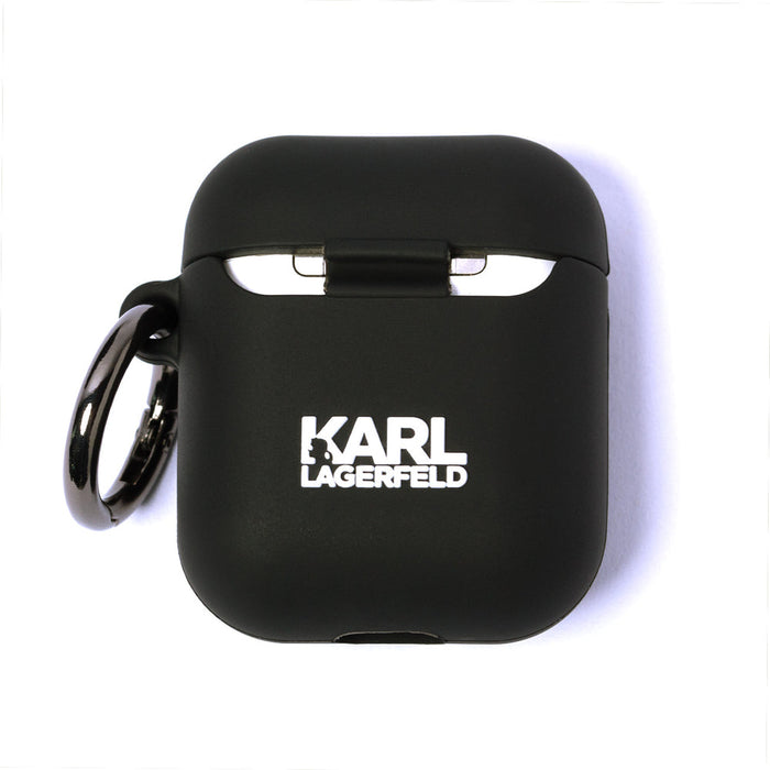 Karl Lagerfeld Silicone Ikonik Case for AirPods 1/2 - Black - Cell phone cases and covers<<<HurtelXML