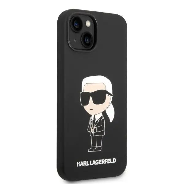 Karl Lagerfeld Silicone Ikonik case for iPhone 14 Plus - black - Cell phone cases and covers<<<HurtelXML