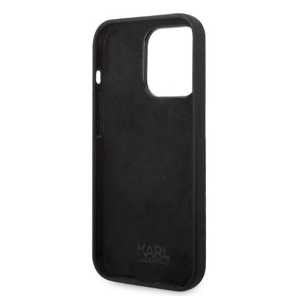 Karl Lagerfeld Silicone Ikonik case for iPhone 14 Pro Max - black - Cell phone cases and covers<<<HurtelXML