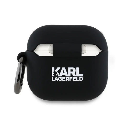 Karl Lagerfeld Silicone Karl&Chaupette Head 3D Case for AirPods 4 - Black - Cell phone cases and covers<<<HurtelXML