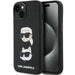 Karl Lagerfeld Silicone Karl&Choupette Head case for iPhone 15 Plus / 14 Plus - black - Cell phone cases