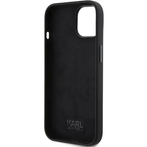 Karl Lagerfeld Silicone Karl&Choupette Head case for iPhone 15 Plus / 14 Plus - black - Cell phone cases