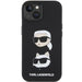 Karl Lagerfeld Silicone Karl&Choupette Head case for iPhone 15 Plus / 14 Plus - black - Cell phone cases