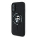 Karl Lagerfeld Silicone Karl&Choupette Heads Ring MagSafe Case for iPhone 16 Plus - Black - Cell phone cases