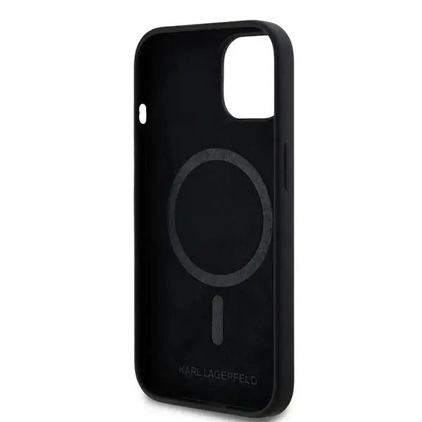 Karl Lagerfeld Silicone Karl&Choupette MagSafe case for iPhone 15 / 14 / 13 - black - Cell phone cases