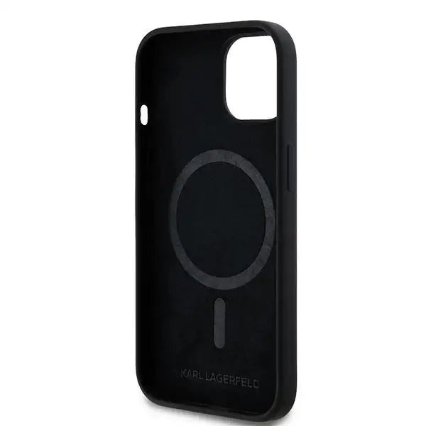 Karl Lagerfeld Silicone Karl&Choupette MagSafe case for iPhone 15 / 14 / 13 - black - Cell phone cases
