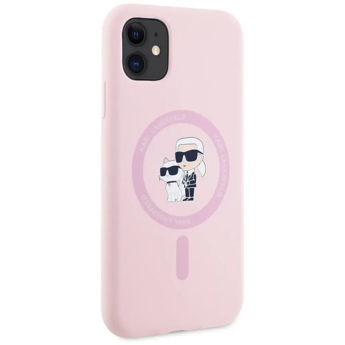 Karl Lagerfeld Silicone Karl&Choupette MagSafe iPhone 11 Case - Pink - Cell phone cases and covers<<<HurtelXML