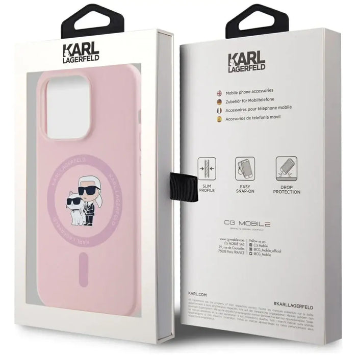 Karl Lagerfeld Silicone Karl&Choupette MagSafe iPhone 14 Pro Case - Pink - Cell phone cases and covers<<<HurtelXML