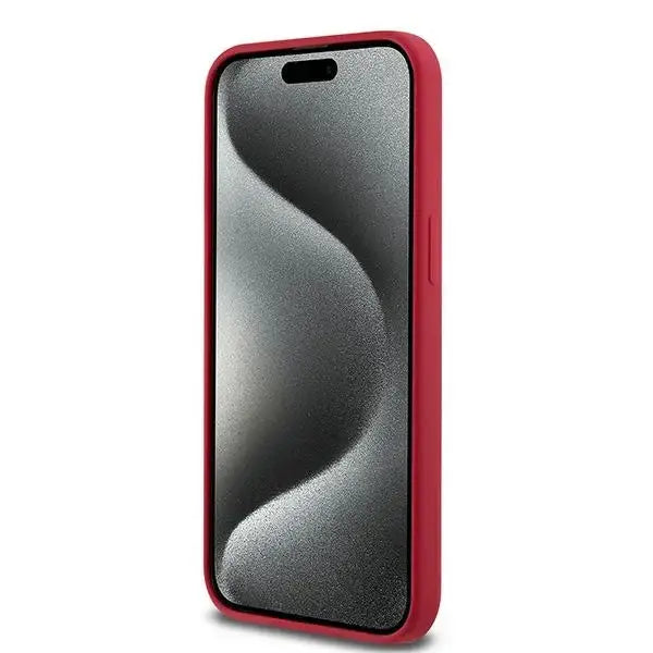 Karl Lagerfeld Silicone Karl&Choupette Ring MagSafe case for iPhone 15 Pro Max - red - Cell phone cases