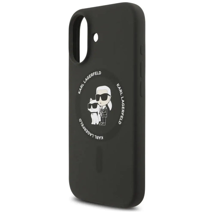 Karl Lagerfeld Silicone Karl&Choupette Ring MagSafe Case for iPhone 17 - Black - Cell phone cases and covers<<<HurtelXML