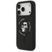 Karl Lagerfeld Silicone Karl&Choupette Ring MagSafe Case for iPhone 17 Pro Max - Black - Cell phone cases
