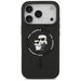 Karl Lagerfeld Silicone Karl&Choupette Ring MagSafe Case for iPhone 17 Pro - Black - Cell phone cases