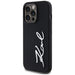 Karl Lagerfeld Silicone Metal Script Logo Case for iPhone 14 Pro Black - Cell phone cases and covers<<<HurtelXML