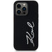 Karl Lagerfeld Silicone Metal Script Logo Case for iPhone 14 Pro Black - Cell phone cases and covers<<<HurtelXML