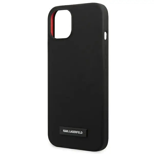 Karl Lagerfeld Silicone Plaque Case for iPhone 13 mini - Black - Cell phone cases and covers<<<HurtelXML