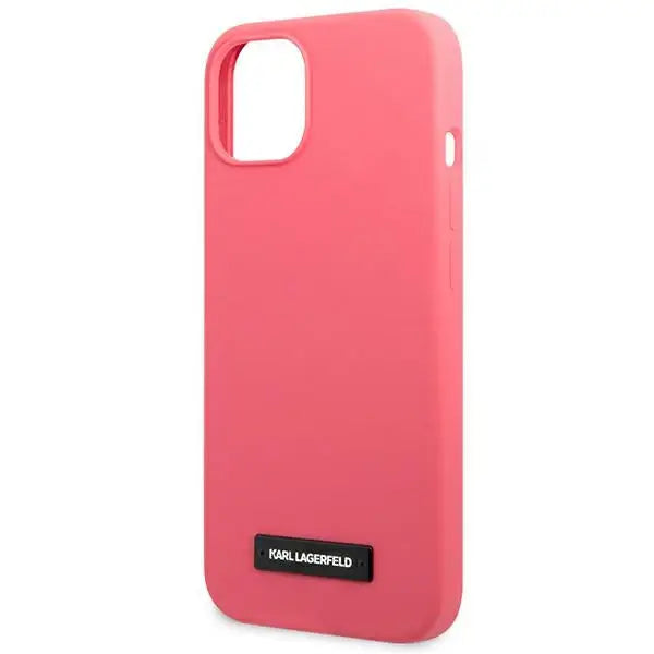 Karl Lagerfeld Silicone Plaque iPhone 13 Case - Fuchsia - Cell phone cases and covers<<<HurtelXML
