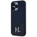 Karl Lagerfeld Silicone Shadow Metal Initial MagSafe Case for iPhone 15 Pro Black - Cell phone cases