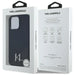 Karl Lagerfeld Silicone Shadow Metal Initial MagSafe Case for iPhone 15 Pro Max Black - Cell phone cases