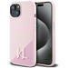 Karl Lagerfeld Silicone Shadow Metal Initial MagSafe iPhone 15 Case Pink - Cell phone cases and covers<<<HurtelXML