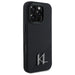 Karl Lagerfeld Silicone Shadow Metal Initial MagSafe iPhone 16 Pro Case - Black - Cell phone cases