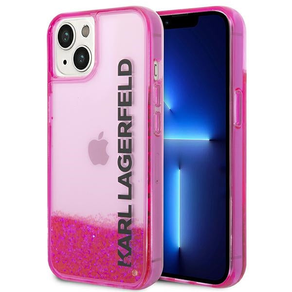 Karl Lagerfeld Liquid Glitter Elong Case for iPhone 14 Plus - Pink