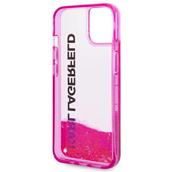 Karl Lagerfeld Liquid Glitter Elong Case for iPhone 14 Plus - Pink