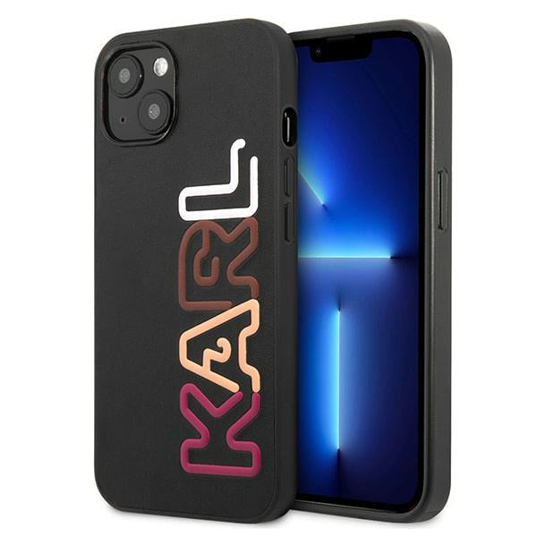 Karl Lagerfeld Multipink Brand iPhone 13 Case - Black
