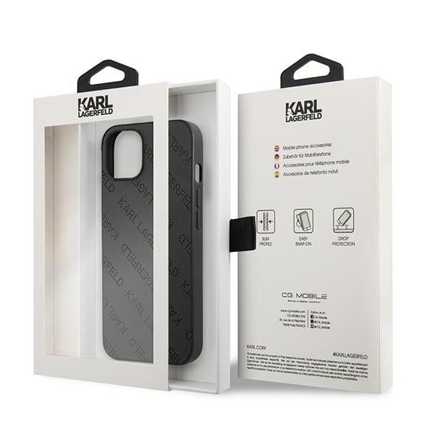 Karl Lagerfeld KLHCP13SPTLK iPhone 13 mini 5,4 "hardcase black / black Perforated Allover