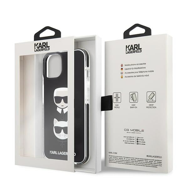 Karl Lagerfeld KLHCP13STPE2TK iPhone 13 mini 5,4 "hardcase black / black Karl & Choupette Head