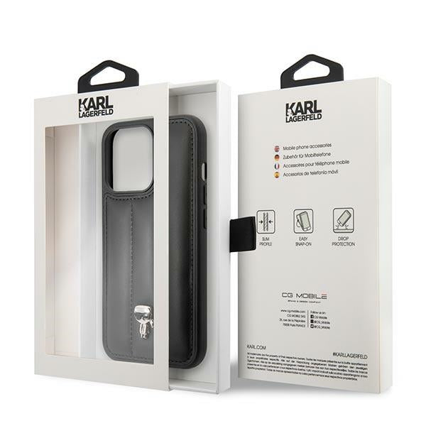 Karl Lagerfeld KLHCP14LPSQPK iPhone 14 Pro 6,1" hardcase czarny/black Puffy Ikonik Pin