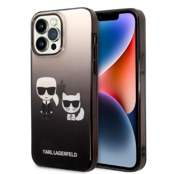 Karl Lagerfeld KLHCP14LTGKCK iPhone 14 Pro 6.1 "hardcase black / black Gradient Ikonik Karl &amp; Choupette