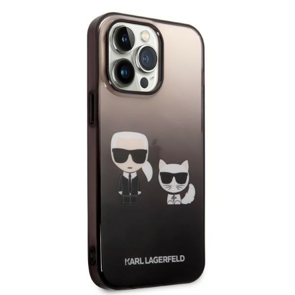 Karl Lagerfeld KLHCP14LTGKCK iPhone 14 Pro 6.1 "hardcase black / black Gradient Ikonik Karl &amp; Choupette