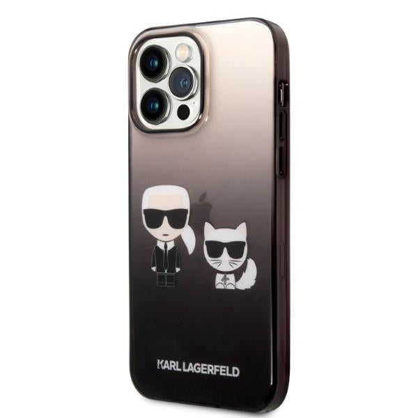 Karl Lagerfeld KLHCP14LTGKCK iPhone 14 Pro 6.1 &quot;hardcase black / black Gradient Ikonik Karl &amp; Choupette