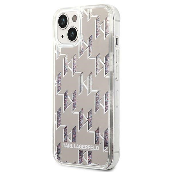 Karl Lagerfeld KLHCP14MLMNMS iPhone 14 Plus 6.7 "hardcase silver / silver Liquid Glitter Monogram