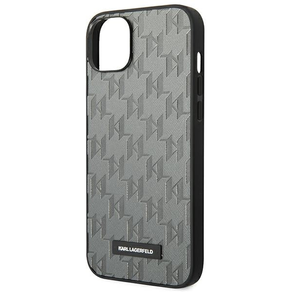 Karl Lagerfeld KLHCP14MSAKLHPG iPhone 14 Plus 6.7 "hardcase gray / gray Saffiano Mono Metal Logo