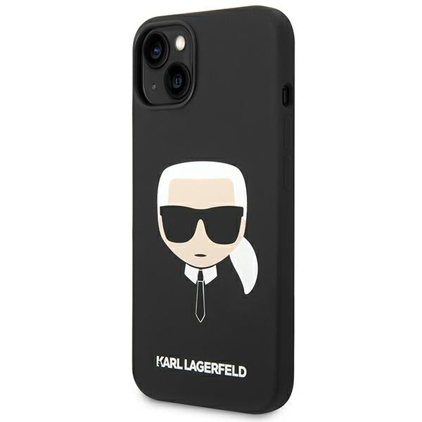 Karl Lagerfeld KLHCP14MSLKHBK iPhone 14 Plus 6.7 &quot;hardcase black / black Silicone Karl`s Head