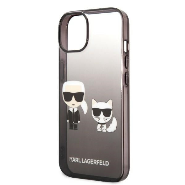 Karl Lagerfeld KLHCP14MTGKCK iPhone 14 Plus 6,7 "hardcase black / black Gradient Ikonik Karl &amp; Choupette