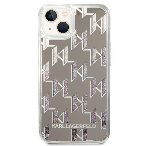 Karl Lagerfeld KLHCP14SLMNMS iPhone 14 6.1 "hardcase silver / silver Liquid Glitter Monogram