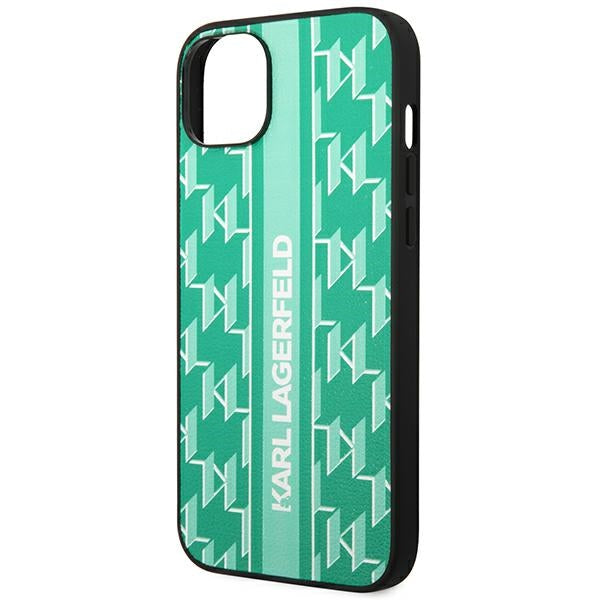 Karl Lagerfeld KLHCP14SPGKLSKN iPhone 14 6.1 "hardcase green / green Monogram Stripe