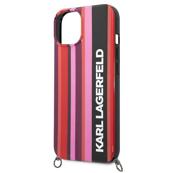 Karl Lagerfeld KLHCP14SSTSTP iPhone 14 6.1 "hardcase pink / pink Color Stripes Strap