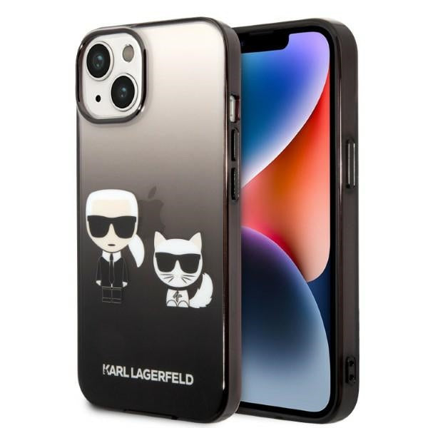 Karl Lagerfeld KLHCP14STGKCK iPhone 14 6,1 &quot;hardcase black / black Gradient Ikonik Karl &amp; Choupette