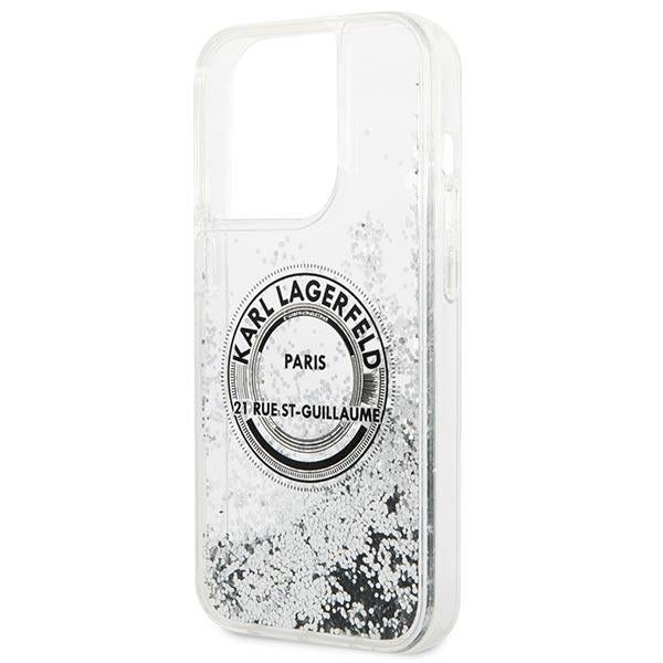 Karl Lagerfeld KLHCP14XLCRSGRS iPhone 14 Pro Max 6.7 "silver / silver hardcase Liquid Glitter RSG