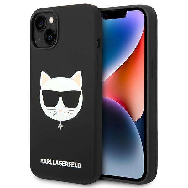 Karl Lagerfeld KLHMP14MSLCHBK iPhone 14 Plus 6.7 &quot;hardcase black / black Silicone Choupette Head Magsafe